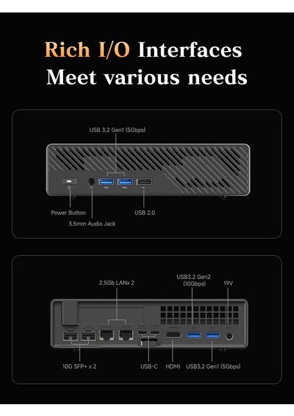 Amd Ryzen 9 9955HX, 64 GB Ddr5 Ram, 1tb M.2 Ssd, WIFI6E, Bt, 2.5g Ethernet, Mini Pc (MNS-MS-A2-64G1T)