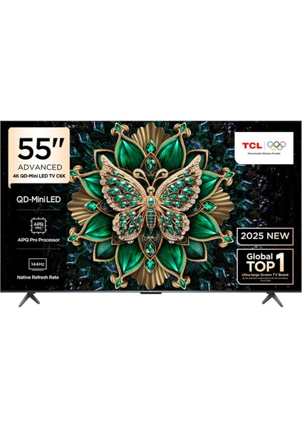 55C6K 55'' 139 Ekran Uydu Alıcılı 4K Ultra HD MiniLED Google TV