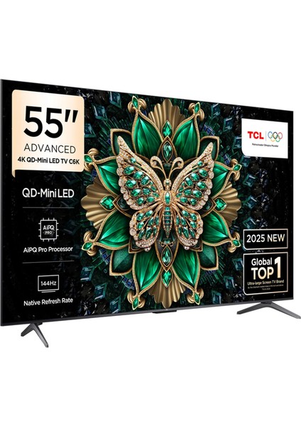 55C6K 55'' 139 Ekran Uydu Alıcılı 4K Ultra HD MiniLED Google TV fiyatları