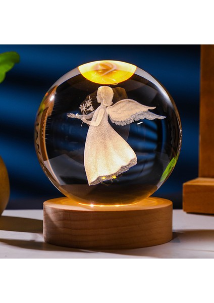 Parlayan Kristal Küre Gece Işığı Sıcak Işık Uyku Sıcak Renk Gece Işığı (Yurt Dışından)