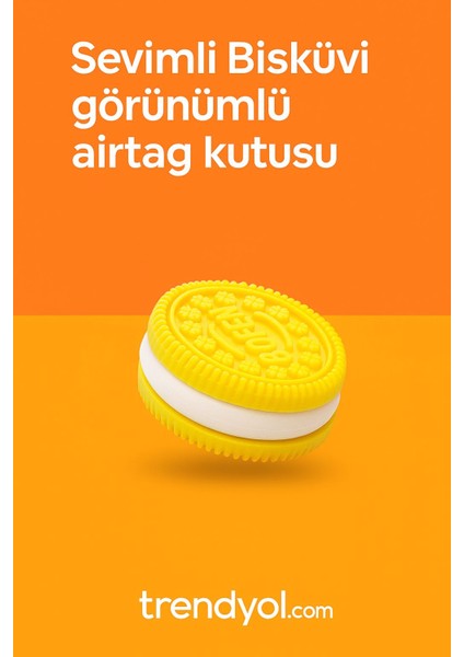Bisküvi Görünümlü Airtag Kılıfı Airtag Tutucu