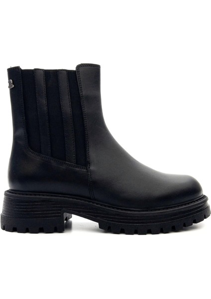 2554651K Kadın Hakiki Deri Fermuarlı Chelsea Bot