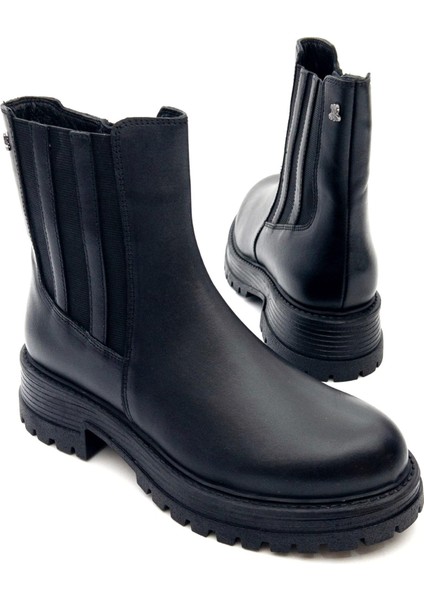 2554651K Kadın Hakiki Deri Fermuarlı Chelsea Bot indirimleri