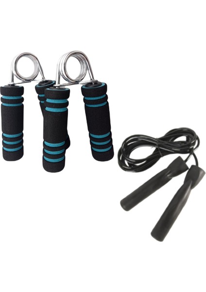 Sünger Tutamaçlı Iki Adet Deluxe El Yayı ve Rulmanlı Atlama Ipi Set