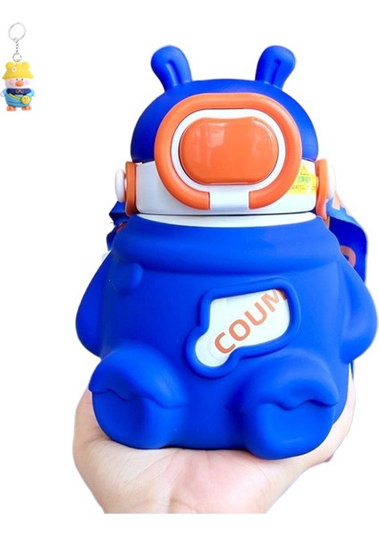 Termos Fincan Çocuk 316 Ilkokul Öğrencisi Pipetli Bebek Kız Sevimli Okul Özel Su Isıtıcısı Büyük Göbek Fincan Su Bardağı (Yurt Dışından)