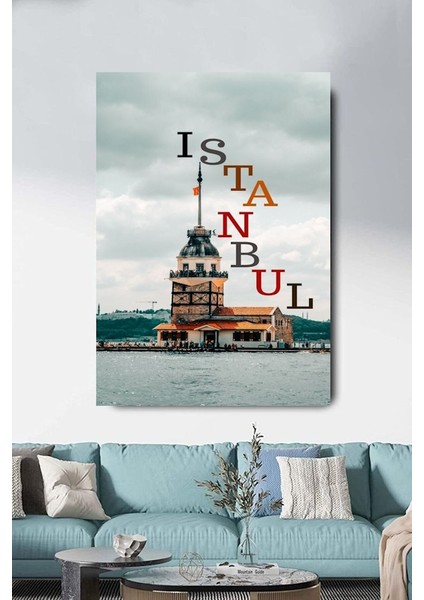 Kız Kulesi Manzara Kanvas Tablo Ev Duvar Salon Ofis Dükkan Hediyelik Dekarasyon Süsü