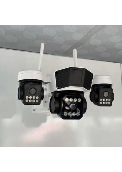 Pro, 9mp(3+3+3), Wifi Akıllı Kamera, 3 Lens, Yapay Zeka, Insan Algılama-Takip-Bildirim Atma, Iç ve Dış Ortam, Uzaktan Izleme, Renkli Gece Görüş fiyatları