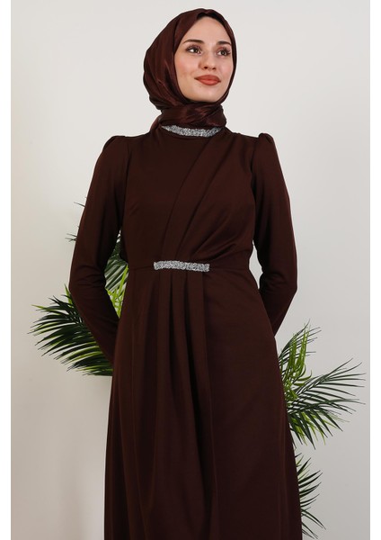 Liya Tesettür Elbise Acı Kahve indirimleri