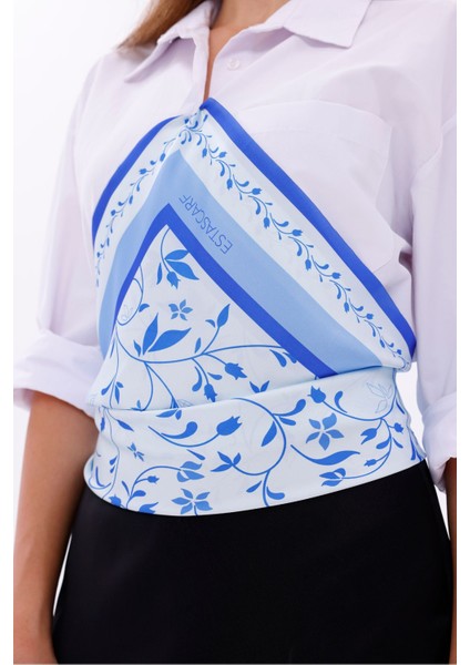 Akdeniz Dalları Model Fular Bandana Şal Estascarf 70X70 cm fırsatları
