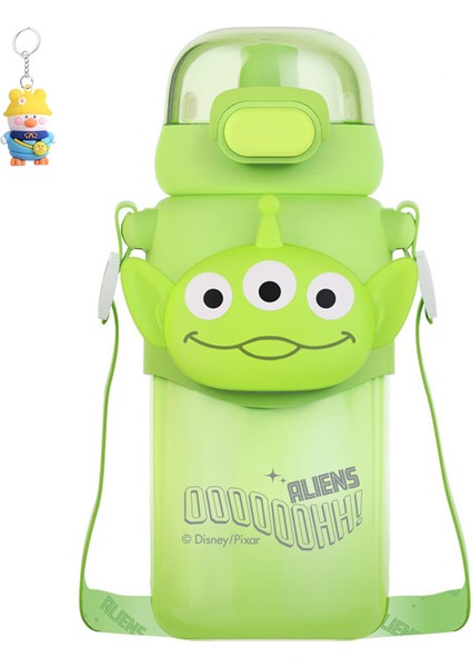 Çilek Ayı Üç Gözlü Buzz Lightyear Dudu Doğrudan Içme Termos Bardak 460ML Pop-Up Kapaklı Pipetli Bardak (Yurt Dışından)