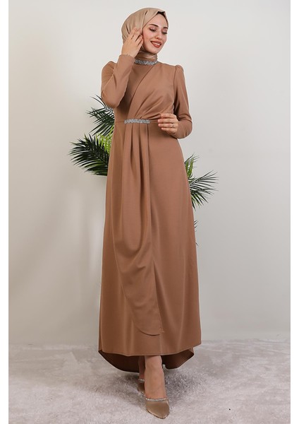 Liya Tesettür Elbise Sütlükahve fırsatları