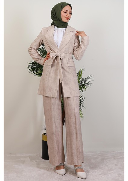 Başak Pantolonlu Takım Bej fiyatları