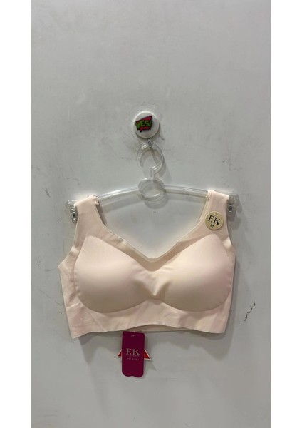 Kadın Lazer Kesim Pedli Seamless Bralet Sütyen Pudra - 301