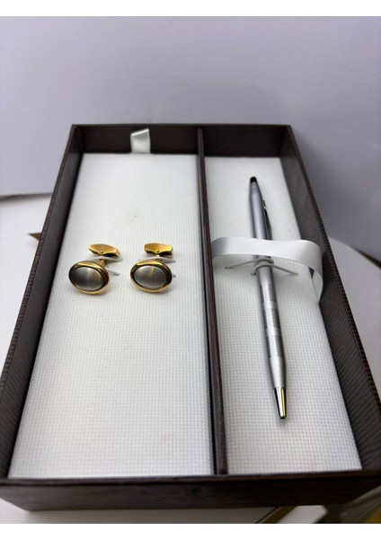 010-C3 Koldüğmesi + A0082S-14 Saqten Krom Tükenmez Kalem