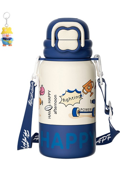 Termos Bardak Çocuk Su Bardak Bir Fincan Üç Içecek Termos Bardak Öğrenci Paslanmaz Çelik 304316 Karikatür Bardak (Yurt Dışından)