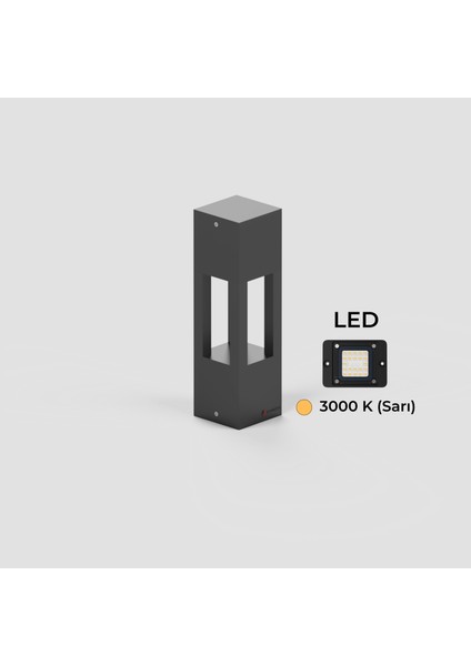 Orvia Led’li Alüminyum Yürüyüş Yolu Bahçe Aydınlatması |35 cm Bollard Aydınlatma Direği