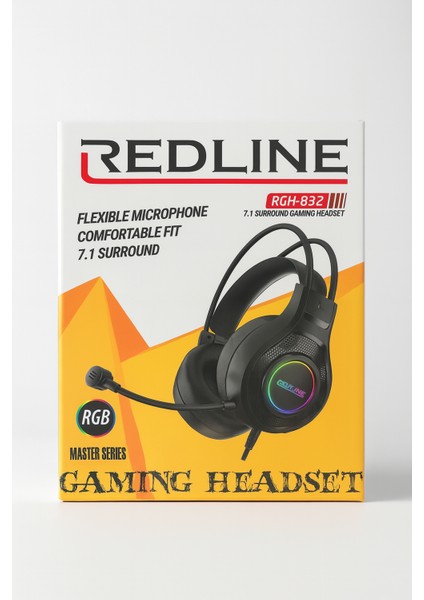 Redlıne RGH-832 Rgb Işıklı 7.1 Surround Oyuncu Kulaklığı + Mikrofon + USB Bağlantı modelleri