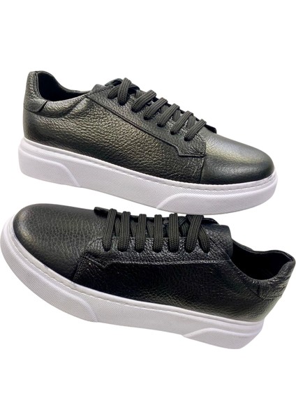 Erkek Bağcıklı Baskılı Deri Siyah Içi Deri Poliüretan Taban SNEAKERS-901-SİYAH modelleri