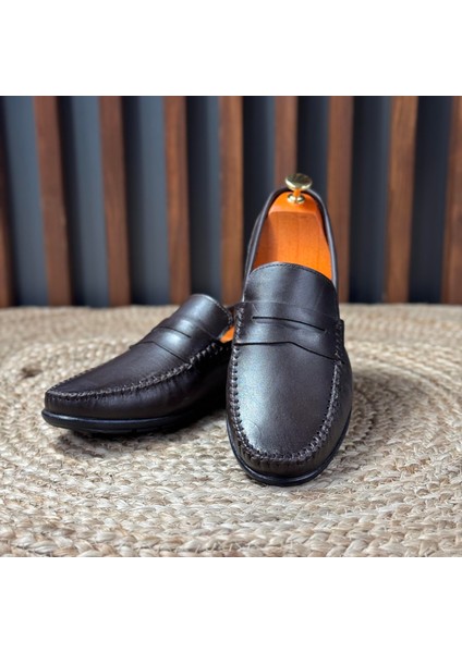 Iç Dış Naturel Deri Loafer Ayakkabı M1251 fiyatları