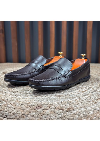 Iç Dış Naturel Deri Loafer Ayakkabı M1251 modelleri