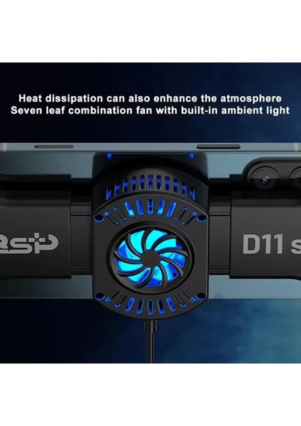 Bsp D11 S Kablosuz Oyun Denetleyicisi Android/apple Ios Tablet Için Ps3/ps4 Gamepad Soğutma Fanlı