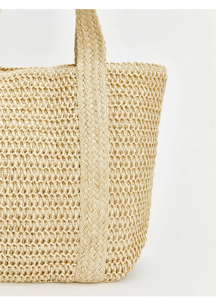 Lcw Accessorıes Ekru Hasır Kadın Plaj Çantası modelleri
