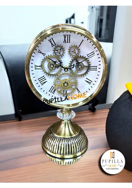 Masa Üstü Çarklı Metal Saat