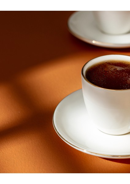 Navarre 6 Kişilik 12 Parça Kahve Fincan Takımı - Beyaz/gold - 85 ml modelleri