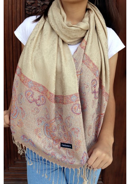 Cashmere Jakarlı Püsküllü Şal – 70X180 cm fiyatları