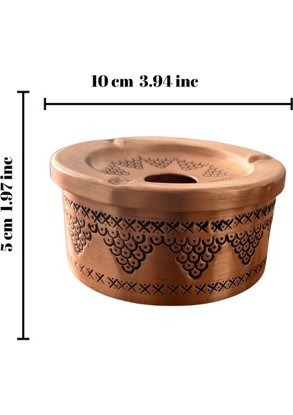 El Yapımı %100 Bakır Işlemeli Dekoratif Küllük – Nostaljik ve Şık Ev Dekoru fiyatları
