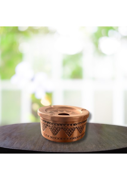 El Yapımı %100 Bakır Işlemeli Dekoratif Küllük – Nostaljik ve Şık Ev Dekoru modelleri