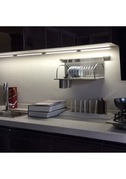 30 cm Beyaz LED Bant Armatür Floresan Aç Kapa Butonlu ve Fişli SB-6527 fırsatları