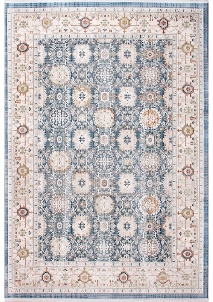 Vintage, Etnik Desenli Sanatsal Cross Dokuma Salon ve Oturma Odası Halısı