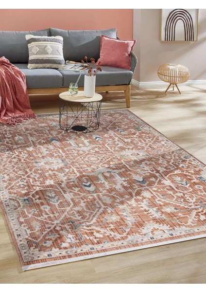 Vintage, Etnik Desenli Sanatsal Cross Dokuma Salon ve Oturma Odası Halısı