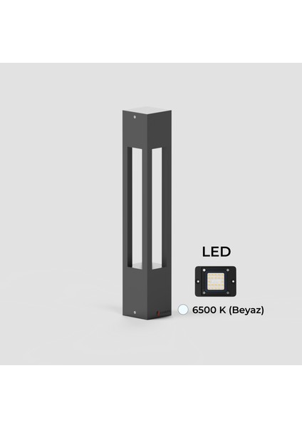 Orvia Led’li Alüminyum Dış Mekan Bahçe Aydınlatması | 60 cm Yürüyüş Yolu Bollard Aydınlatma