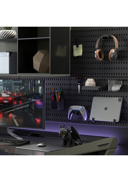 Çok Amaçlı Organizatör Pano Kulaklık ve Pc Tutucu