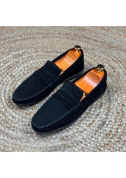Içi Naturel Deri Dışı Süet Loafer Ayakkabı M1255