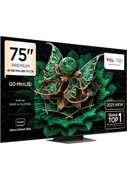75C7K 75'' 190 Ekran Uydu Alıcılı 4K Ultra HD MiniLED Google TV fiyatları