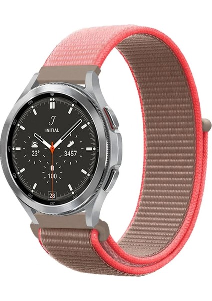 Watch 22MM Hasırlı Cırtcırtlı Kordon - Pembe