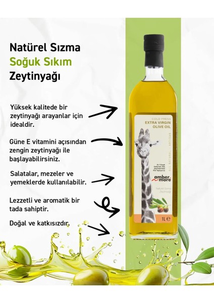 Naturel Sızma Zeytinyağı -Soğuk Sıkım 1 L
