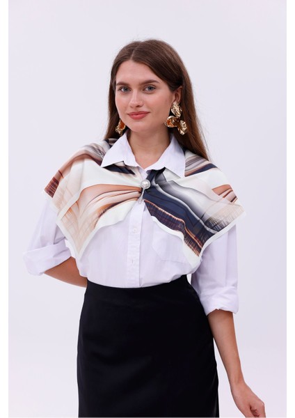 Sonsuz Dalga Model Fular Bandana Şal Estascarf 70X70 cm modelleri