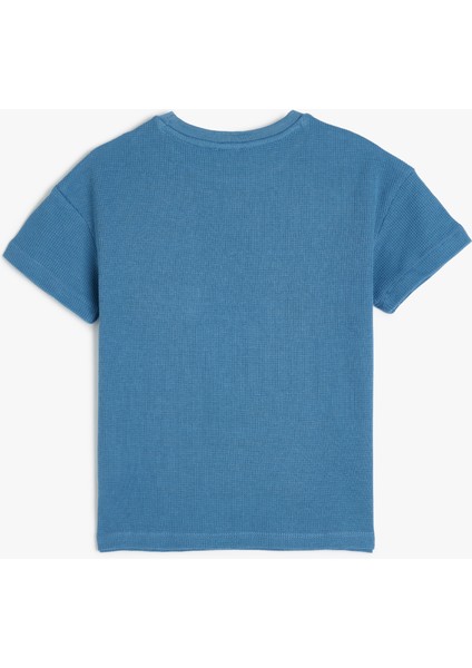 Yeni Sezon Oversize Basic Tişört Kısa Kollu Bisiklet Yaka Dokulu Cep Detaylı Pamuklu fiyatları