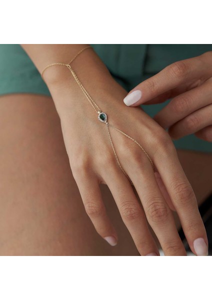 Yeşil Damla Taşlı Şahmeran