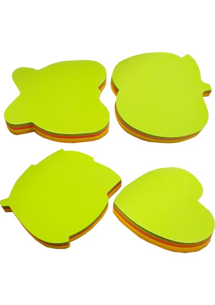 Şekilli Post It Yapışkanlı Kağıt Seti 4'lü