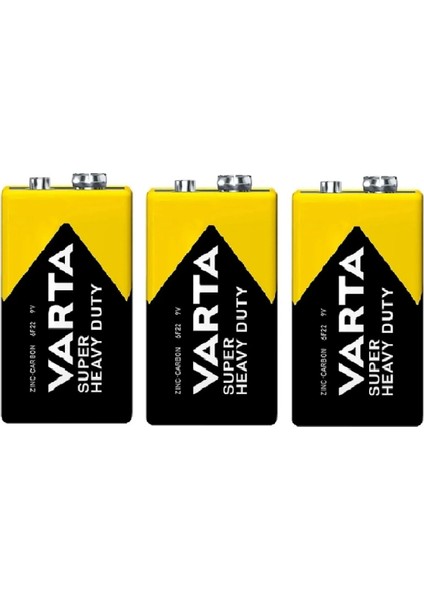 9 Volt Superlife Çinko Pil Güvenilir (3 Adet) Güç Çift Başlı, Yeni
