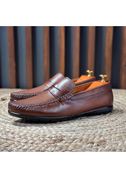 Iç Dış Naturel Deri Loafer Ayakkabı M1248 fiyatları