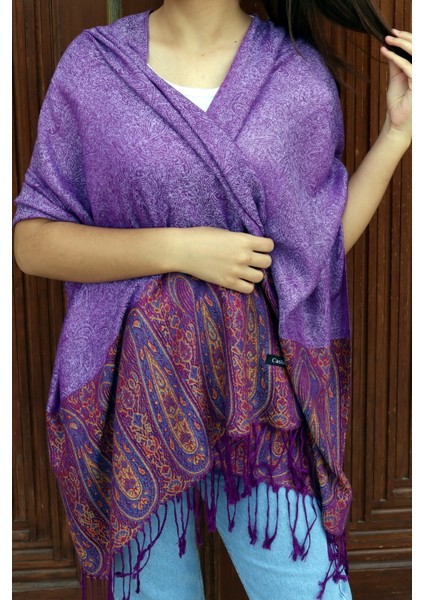 Cashmere Jakarlı Püsküllü Şal – 70X180 cm modelleri