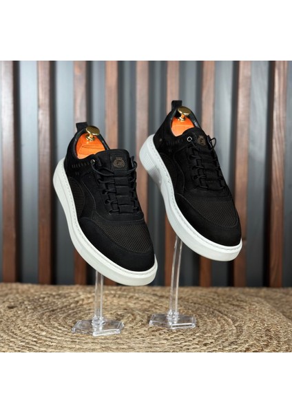 Içi Naturel Deri Dışı Süet Bağcıklı Spor Ayakkabı M1225