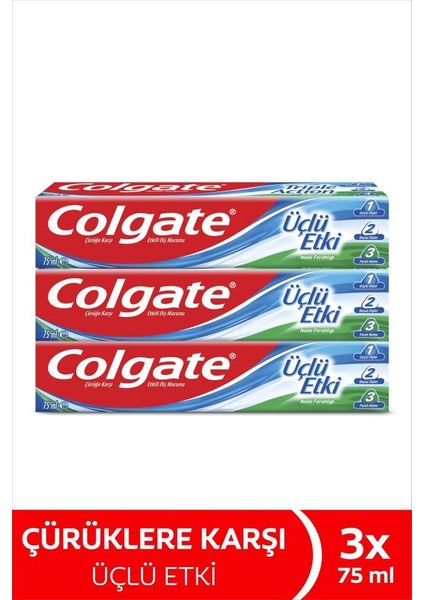 Üçlü Etki 75 ml Diş Macunu X3