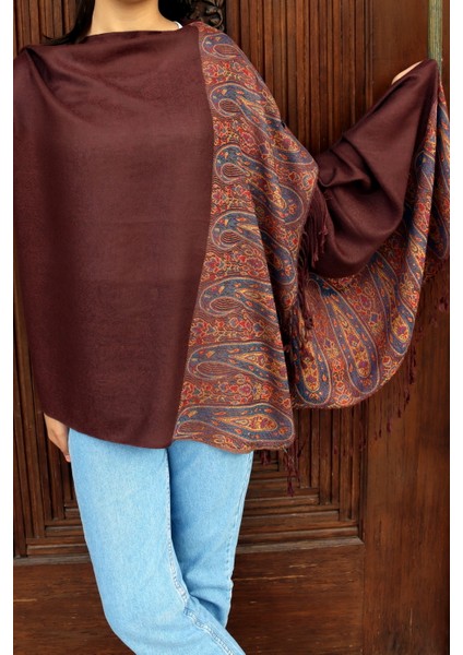 Cashmere Jakarlı Püsküllü Şal – 70X180 cm fiyatları